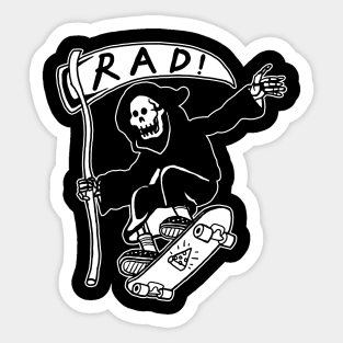 grim skateboard Sticker